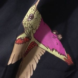 Silk/chiffon medium blk skirt